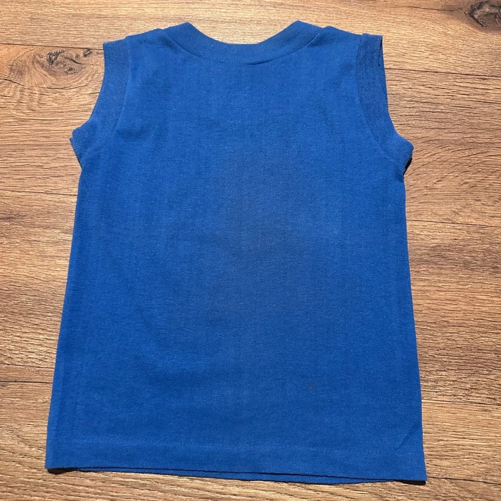 Vintage 1987 Top Half Blue Alf Graphic Muscle Tank Top Kids S 5/6